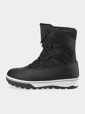 Buty zimowe śniegowce ocieplane chłopięce - czarne 4F JUNIOR