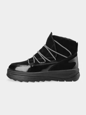 Buty zimowe śniegowce SNOWDROP z membraną damskie - czarne 4F