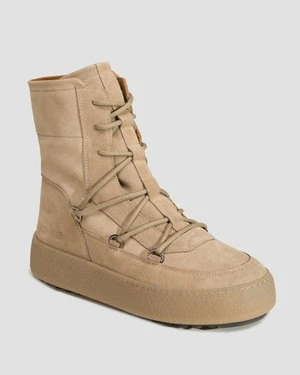 Buty zimowe zamszowe męskie Moon Boot Mtrack Lace Suede Beżowe