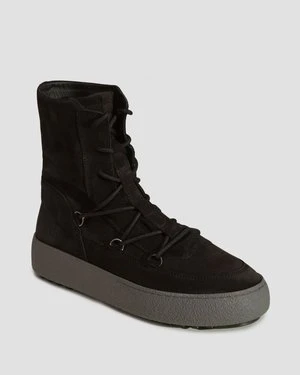 Buty zimowe zamszowe męskie Moon Boot Mtrack Lace Suede Czarne