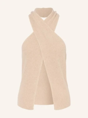 By Aylin Koenig Dzianinowy Top Xenia Z Wełny Merynosowej Z Dodatkiem Kaszmiru beige