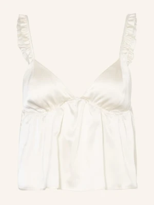 By Aylin Koenig Jedwabna Bluzka Lil Z Falbanami weiss