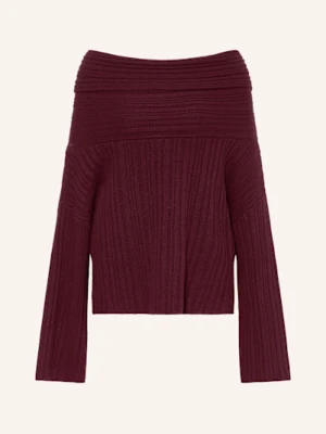 By Aylin Koenig Sweter Z Odkrytymi Ramionami Liana rot