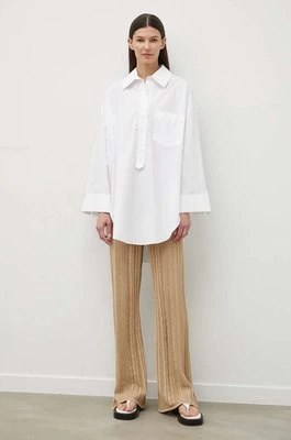 By Malene Birger bluzka bawełniana damska kolor biały gładka