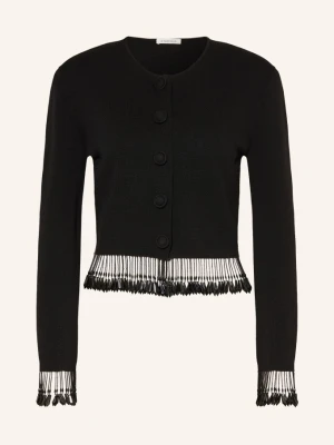 By Malene Birger Kardigan Shelly Z Kamieniami Ozdobnymi schwarz CZARNY