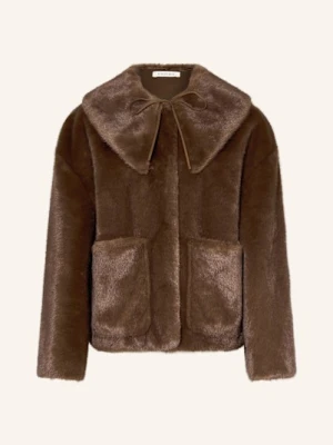 By Malene Birger Kurtka Ze Sztucznego Futra Jacquie Z Odpinanym Kołnierzem braun