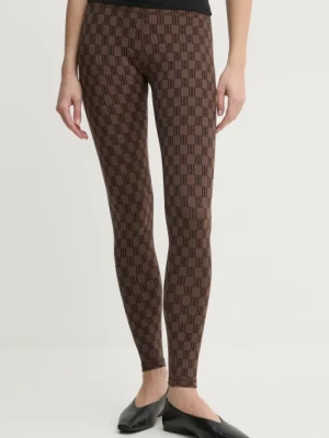 By Malene Birger legginsy POLENE damskie kolor brązowy wzorzyste Q72465003