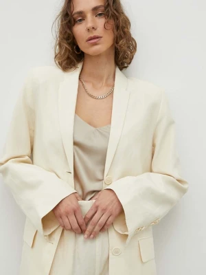 By Malene Birger marynarka z domieszką lnu Porter beżowy