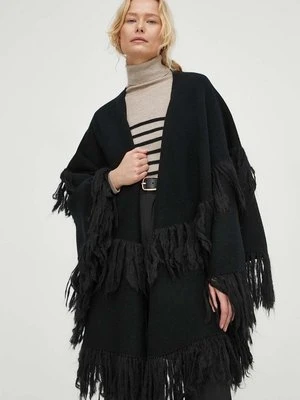 By Malene Birger poncho wełniane kolor czarny