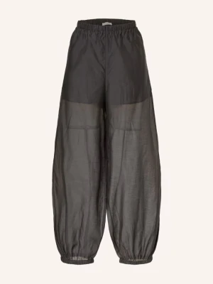 By Malene Birger Spodnie 7/8 Marki Lumas Z Jedwabiem schwarz CZARNY