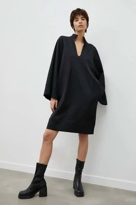 By Malene Birger sukienka wełniana kolor czarny mini oversize