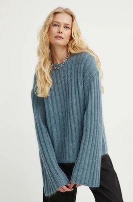 By Malene Birger sweter wełniany CIERRA damski kolor niebieski ciepły Q72535001