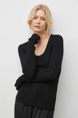 By Malene Birger sweter wełniany damski kolor czarny lekki