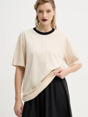 Zdjęcie produktu By Malene Birger t-shirt bawełniany FAYEH. damski kolor beżowy 102472