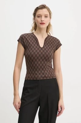 By Malene Birger t-shirt VENAZIA damski kolor brązowy Q72465001