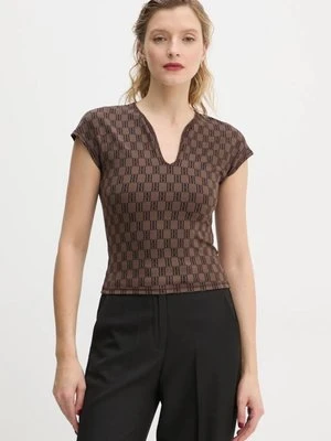 By Malene Birger t-shirt VENAZIA damski kolor brązowy Q72465001