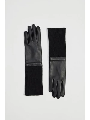 By Malina Skórzane rękawiczki "Kara" w kolorze czarnym rozmiar: S/M