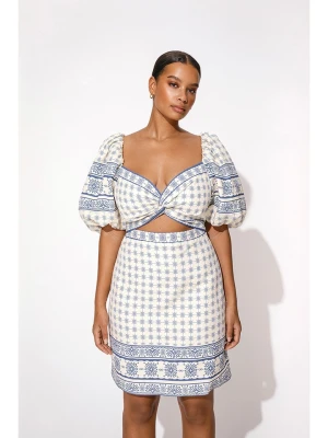 By Malina Sukienka "June" w kolorze kremowo-błękitnym rozmiar: L