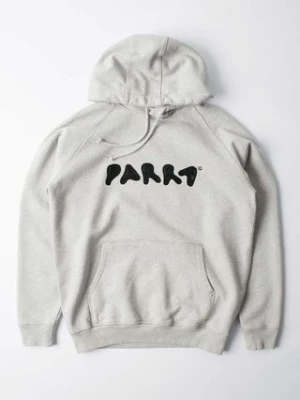 by Parra bluza bawełniana Blob Logo Hooded Sweatshirt kolor szary z kapturem z aplikacją 52215