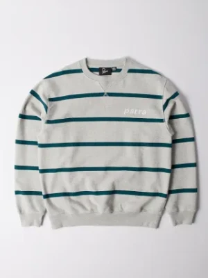 by Parra bluza bawełniana Pristine striper męska kolor szary wzorzysta 53125