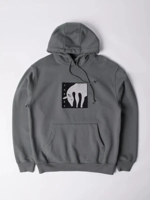 by Parra bluza Get on the donkey męska kolor szary z kapturem 53330