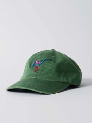 by Parra czapka z daszkiem bawełniana Duck Attack 6 Panel Hat kolor zielony z aplikacją 52270