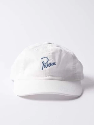 by Parra czapka z daszkiem bawełniana Script Logo 6 Panel Hat kolor biały z aplikacją 51271