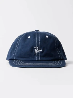 by Parra czapka z daszkiem bawełniana Signature kolor granatowy 53550
