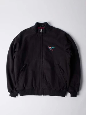 by Parra kurtka bomber bawełniana Inspiration Point Jacket kolor czarny przejściowa 52340