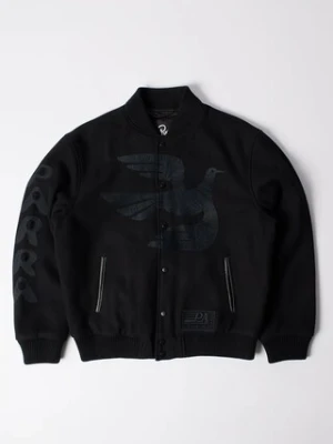 by Parra kurtka bomber z wełną Not movie quality varsity kolor czarny przejściowa 54365