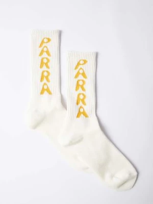 by Parra skarpetki Hole Logo Crew Socks męskie kolor biały 51175