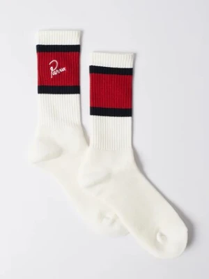by Parra skarpety z bawełną Signature striped crew kolor czerwony 54360
