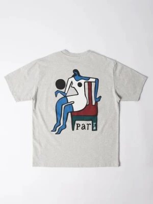 by Parra t-shirt bawełniany Chair baller męski kolor szary 53516
