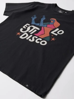 by Parra t-shirt bawełniany El stilo disco męski kolor czarny z nadrukiem 54210