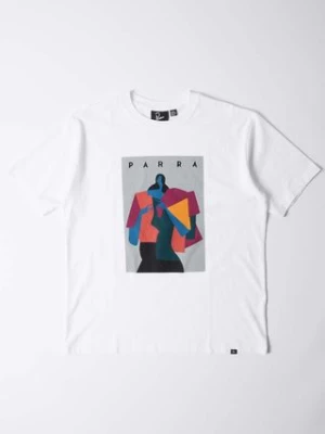 by Parra t-shirt bawełniany Horses męski kolor biały z nadrukiem 52100