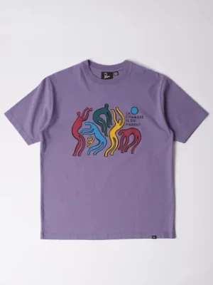by Parra t-shirt bawełniany La chambre nuit męski kolor fioletowy z nadrukiem 53105