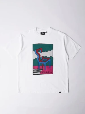 by Parra t-shirt bawełniany Smoke chair męski kolor biały 53500