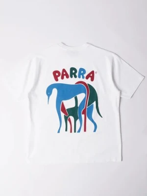 by Parra t-shirt bawełniany This damn chair męski kolor biały 53315