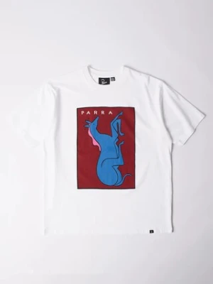 by Parra t-shirt bawełniany Vertical horse męski kolor biały 53506