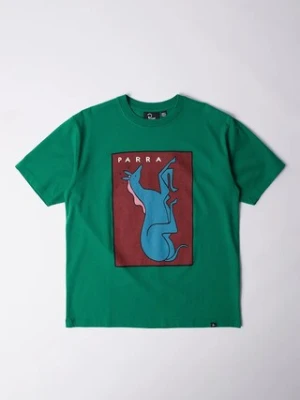 by Parra t-shirt bawełniany Vertical horse męski kolor zielony 53505