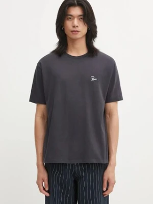 by Parra t-shirt Signature męski kolor granatowy gładki 54118