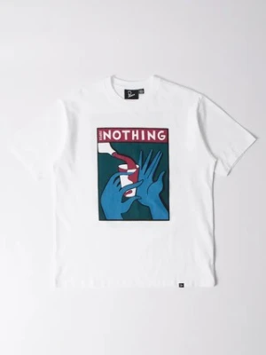 by Parra t-shirt Super nothing męski kolor biały z nadrukiem 54100