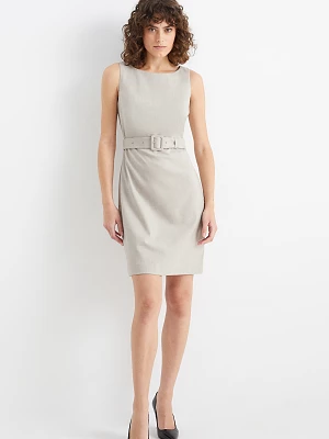 C&A Biznesowa sukienka ołówkowa z paskiem-Mix & Match, Beżowy, Rozmiar: 48