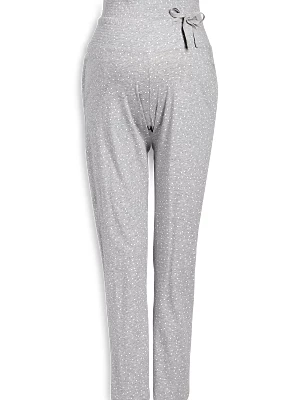 C&A Ciążowe spodnie od piżamy-w kropki-marszczenie gumkami, Szary, Rozmiar: XL