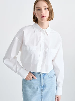 C&A Krótka bluzka, Biały, Rozmiar: 36