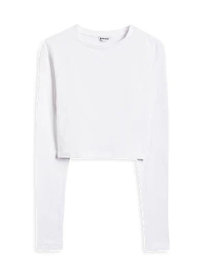 C&A CLOCKHOUSE-krótka bluzka z długim rękawem, Biały, Rozmiar: XL