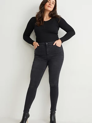 C&A Curvy jeans-wysoki stan-skinny fit-LYCRA®, Czarny, Rozmiar: 34