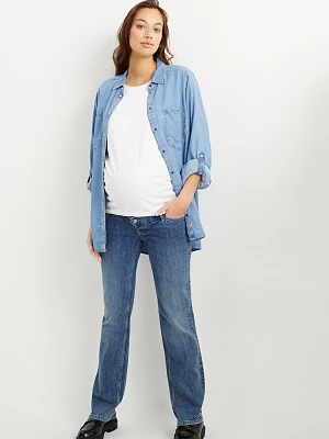 C&A Dżinsy ciążowe-straight jeans, Niebieski, Rozmiar: 38