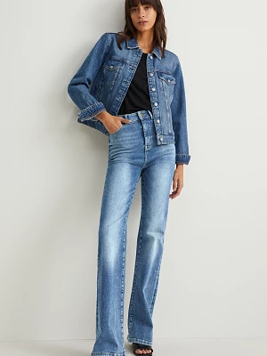 C&A Flared jeans-wysoki stan-dżinsy modelujące-Flex-LYCRA®, Niebieski, Rozmiar: 34