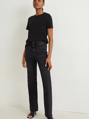 C&A Flared jeans-wysoki stan-dżinsy modelujące-LYCRA®, Szary, Rozmiar: 34